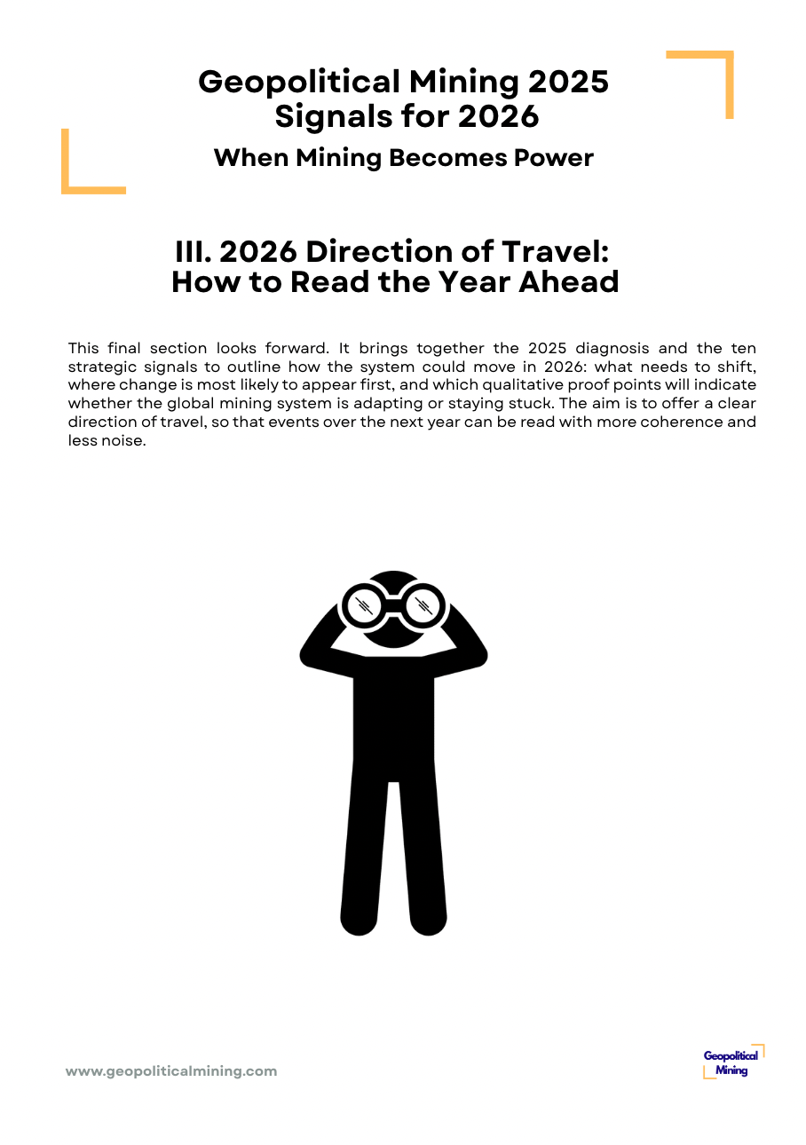 Figure with binoculars, representing how to read the year ahead