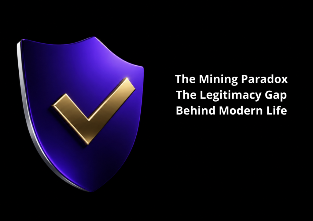 The Mining Paradox: The Legitimacy Gap Behind Modern Life
