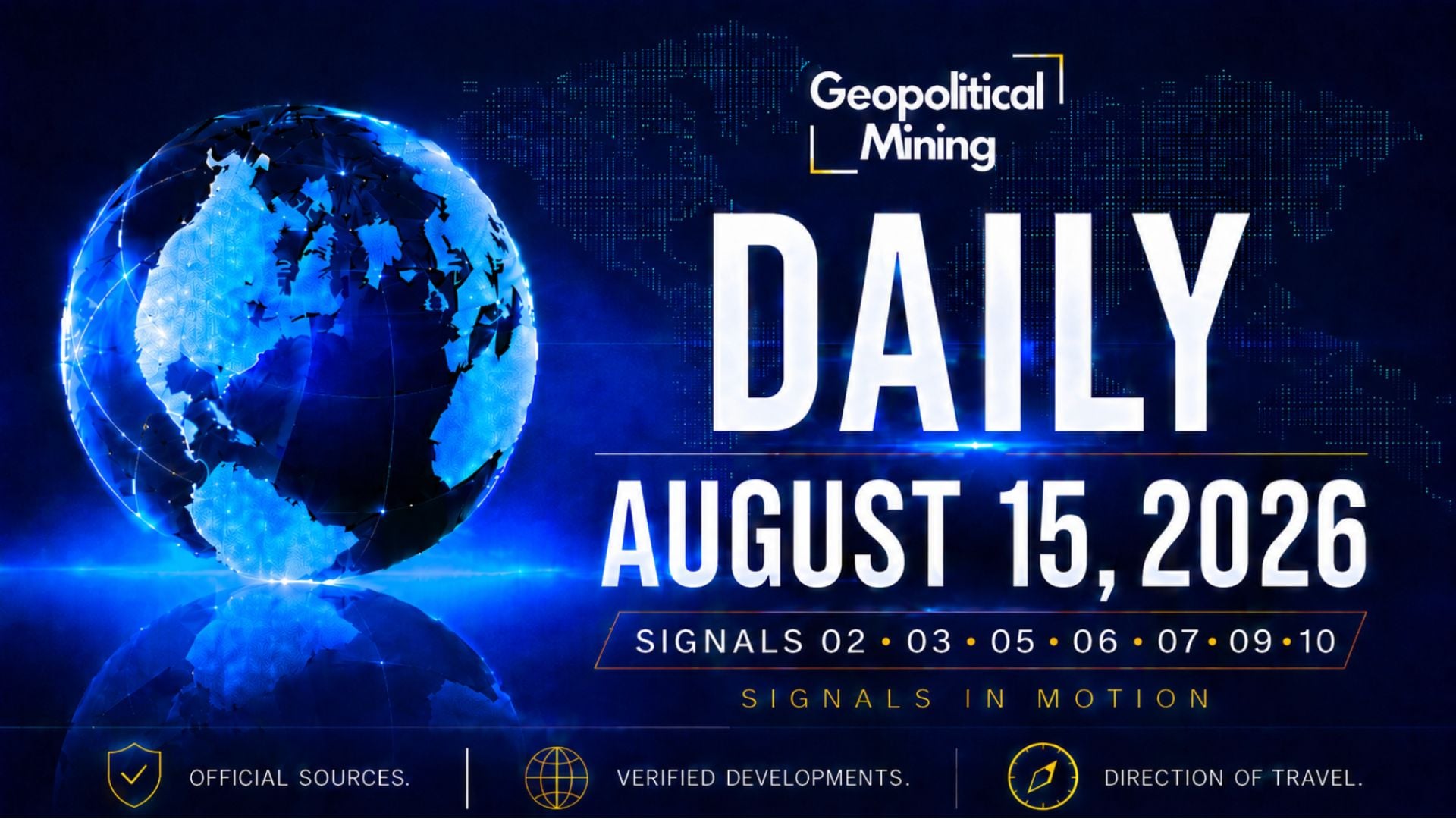 Geopolitical Mining Daily for August 15, 2026, led by Indonesia's planned strategic minerals exchange.