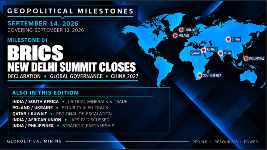 BRICS New Delhi Summit Closes, India-South Africa Critical Minerals and Poland-Ukraine Security Talks