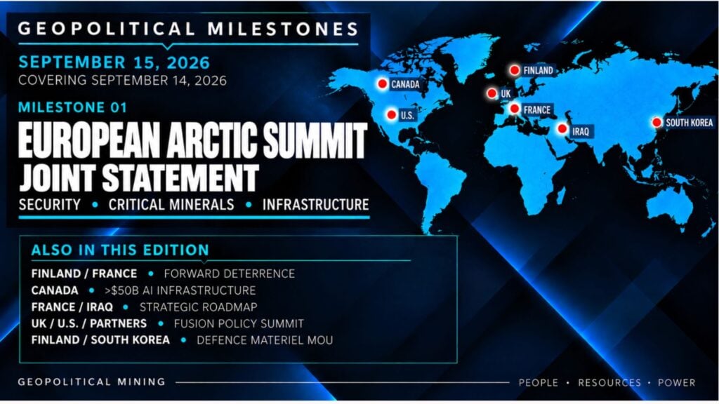 European Arctic Summit, Finland-France Forward Deterrence and Canada AI Data Sovereignty