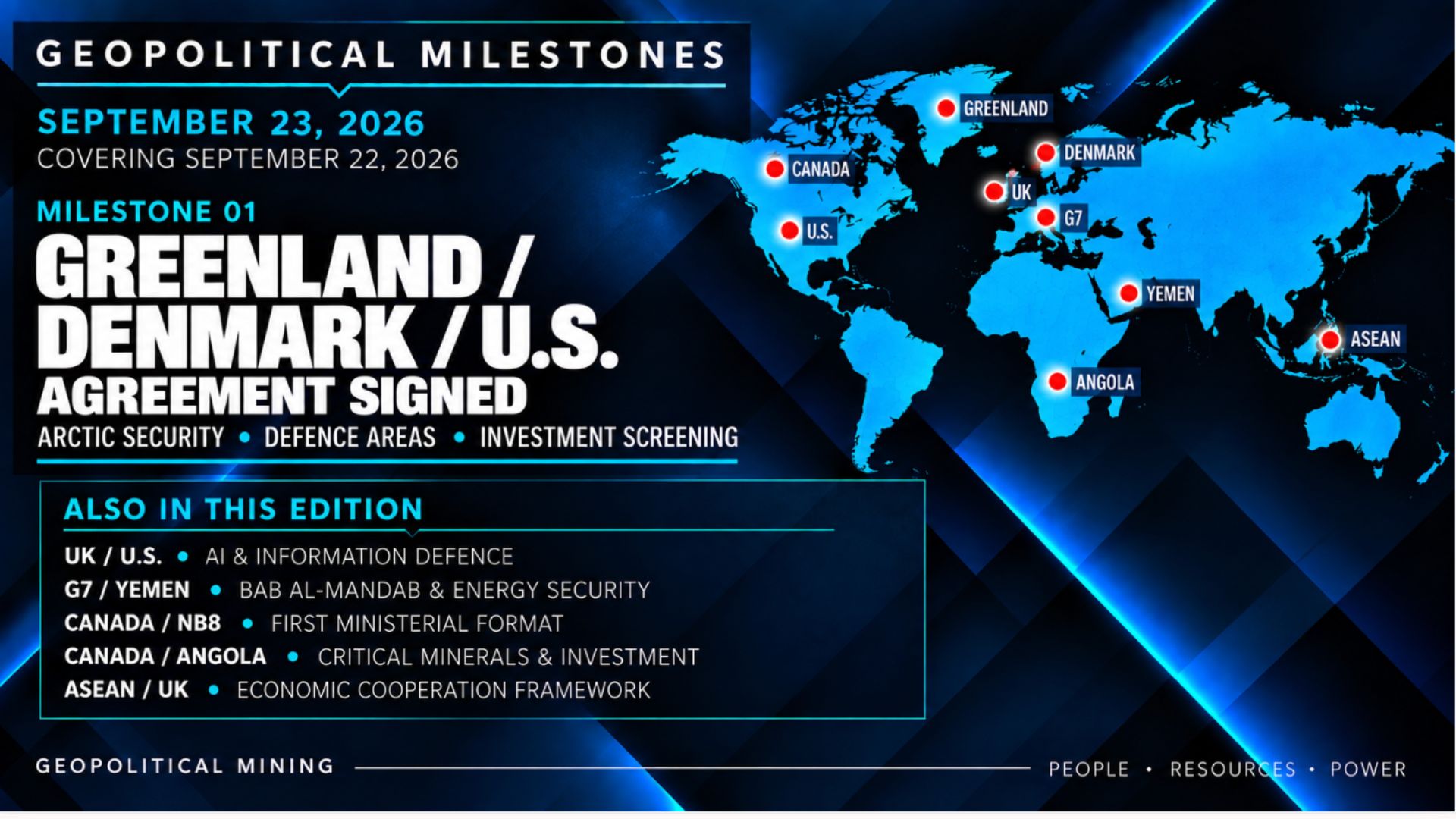 Greenland Arctic Security Agreement, UK-U.S. AI Defence Partnership and G7 Bab al Mandab Statement