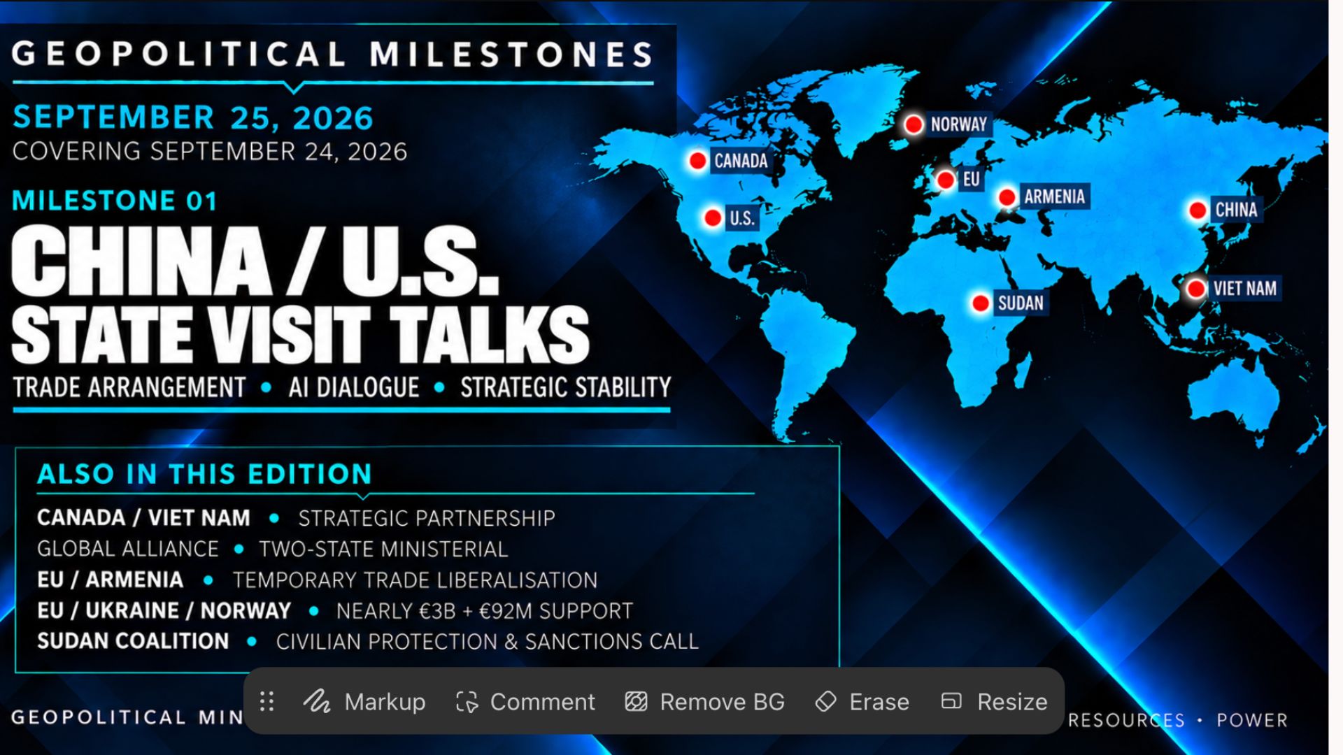 China-U.S. State Visit Talks, Canada-Viet Nam Strategic Partnership and Global Two-State Ministerial