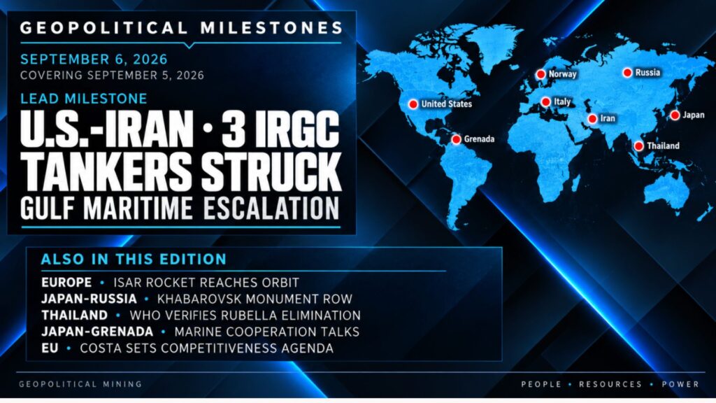 U.S.-Iran Tanker Strikes, Europe’s Orbital Launch and Japan-Russia Tensions