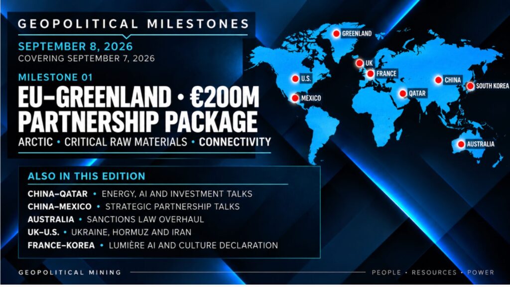 EU-Greenland €200M Partnership, China-Qatar Talks and Australia Sanctions Reform