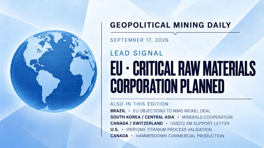 EU Plans Critical Raw Materials Corporation to Secure Supply