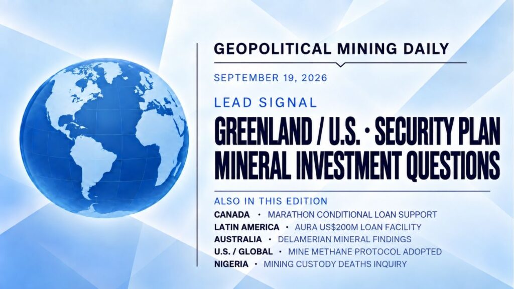 Greenland Security Plan Raises Mineral Investment Questions