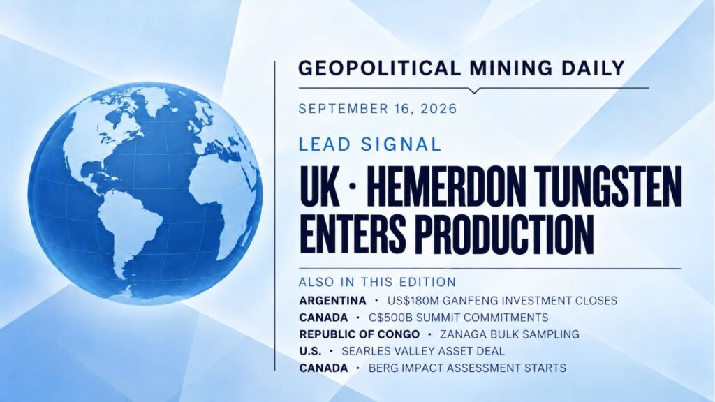 UK Hemerdon Tungsten Mine Enters Production