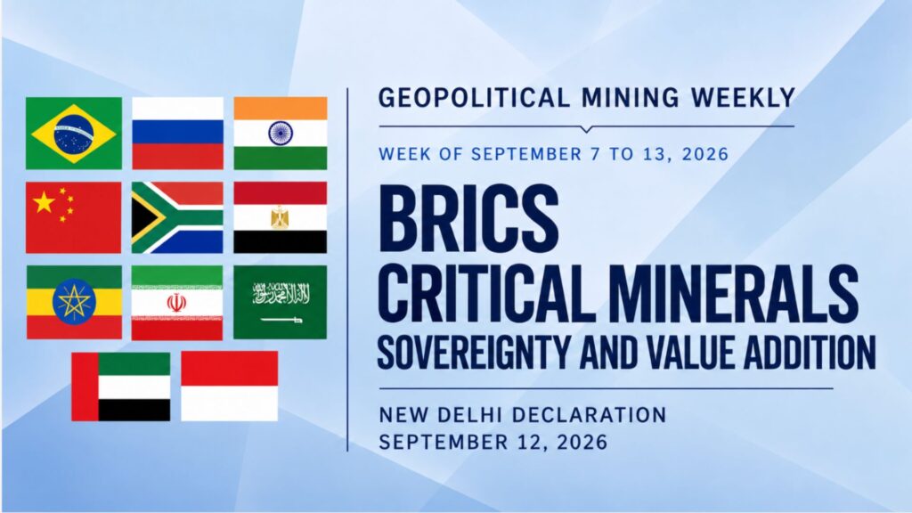BRICS Critical Minerals Agenda: Sovereignty, Value Addition and the Terms of Supply