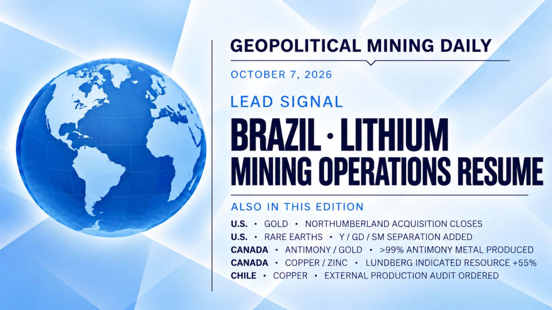 Brazil · Lithium · Mining Operations Resume After Federal Court Decision