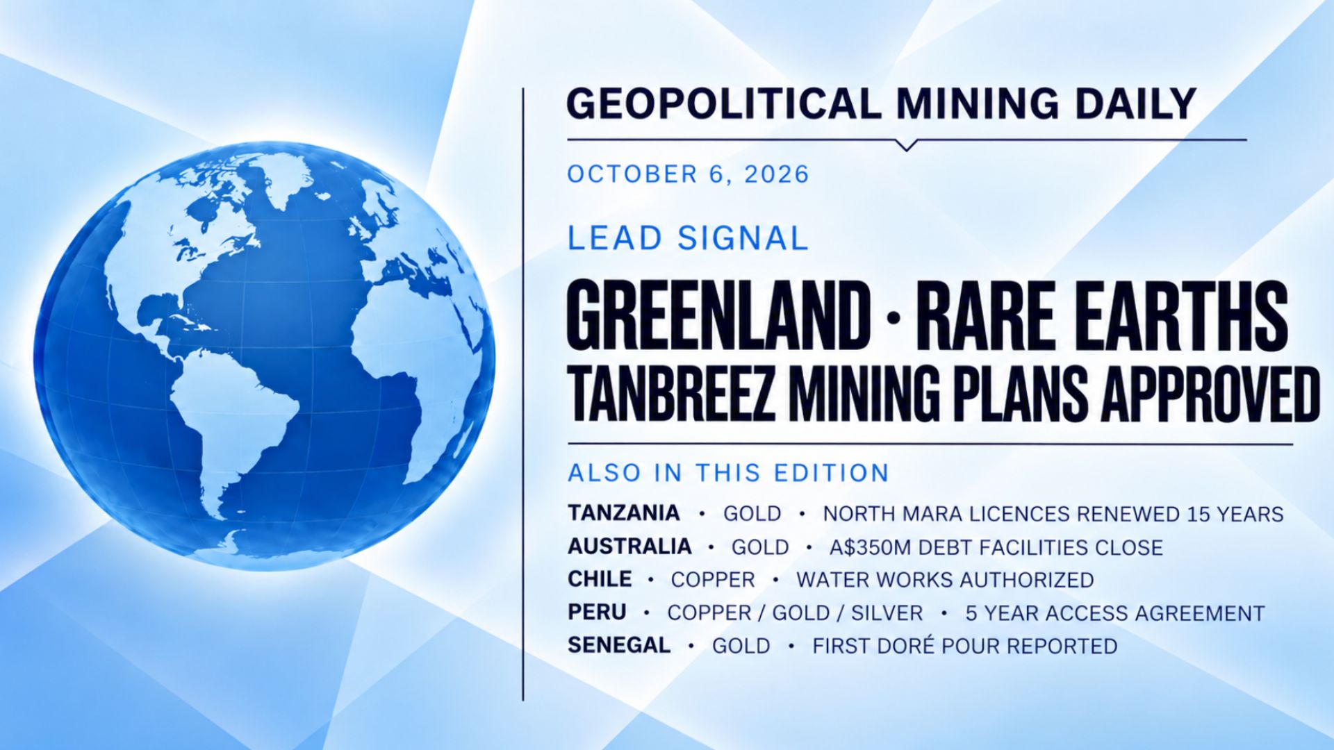 Greenland · Rare Earths · Tanbreez Mining and Closure Plans Approved
